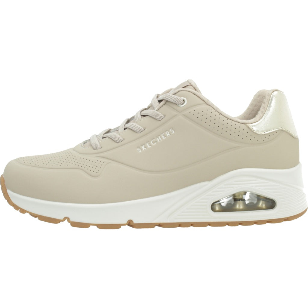 SKECHERS S UNO SHIMMER AWAY en color NUDE (2)