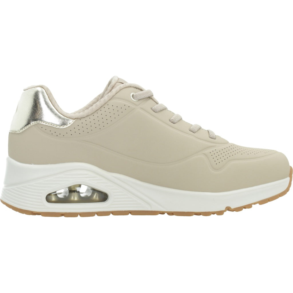 SKECHERS S UNO SHIMMER AWAY en color NUDE (4)