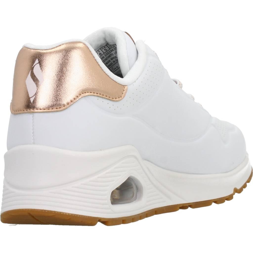 SKECHERS UNO - SHIMMER AWAY en color BLANCO (3)