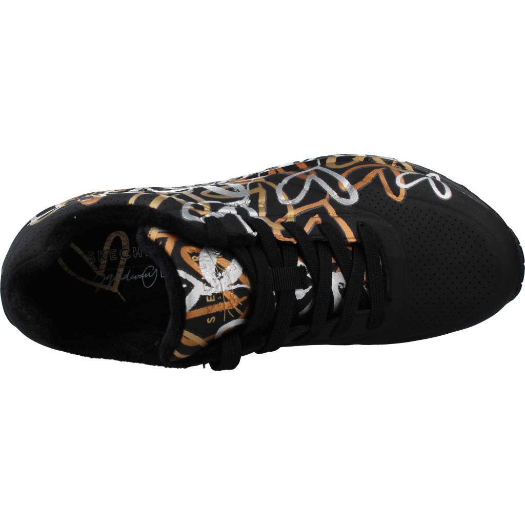 SKECHERS UNO-METALLIC LOVE en color NEGRO (7)