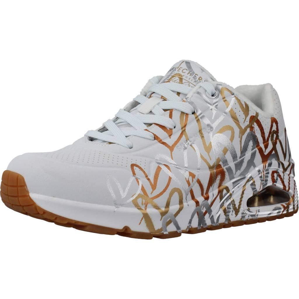 SKECHERS UNO-METALLIC LOVE en color BLANCO (1)