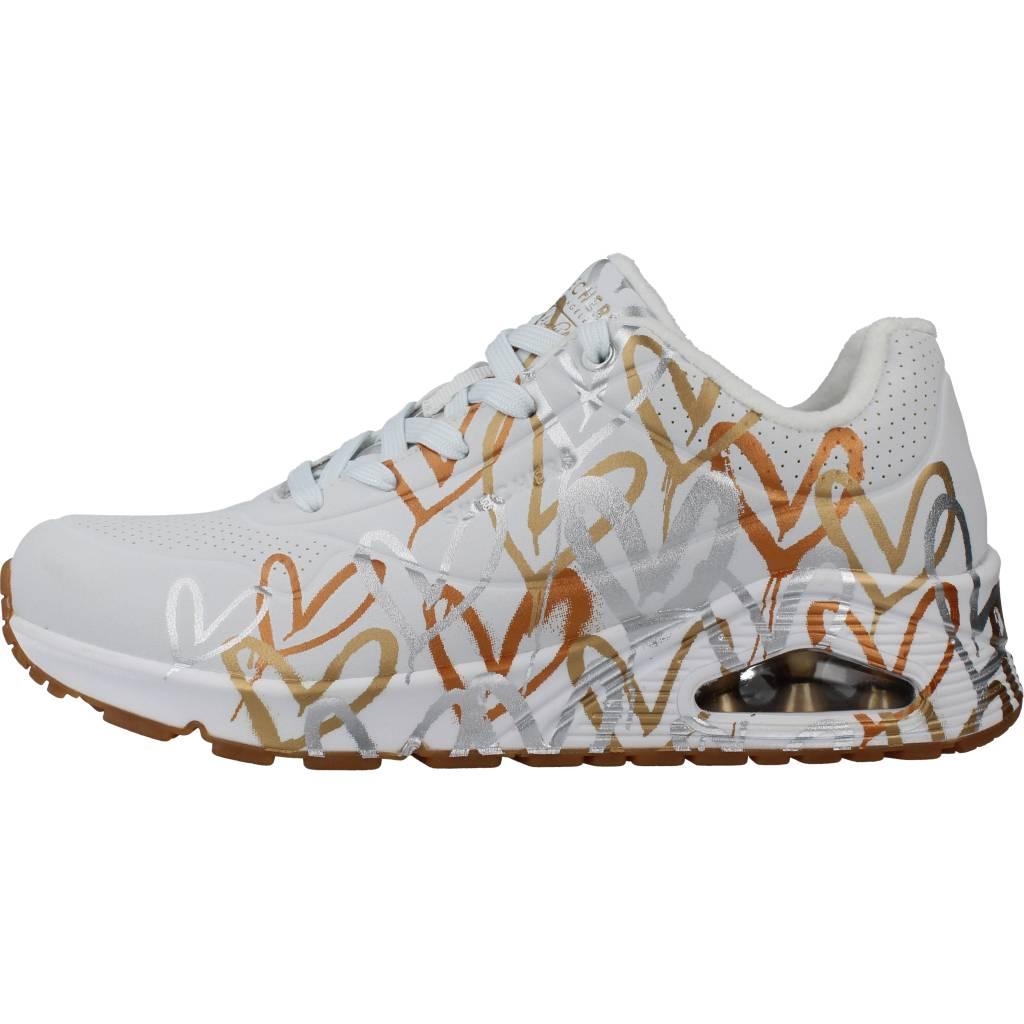 SKECHERS UNO-METALLIC LOVE en color BLANCO (2)