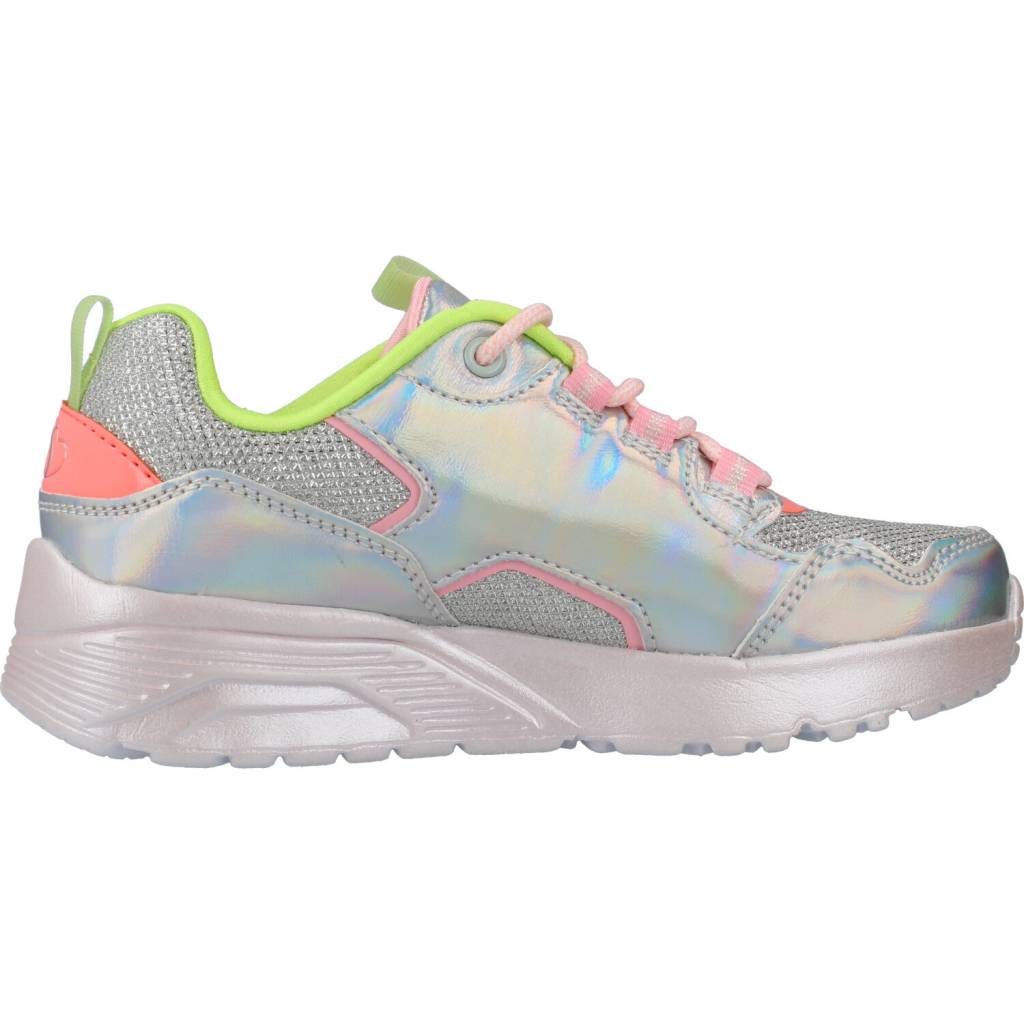 SKECHERS UNO LITE en color PLATA (4)
