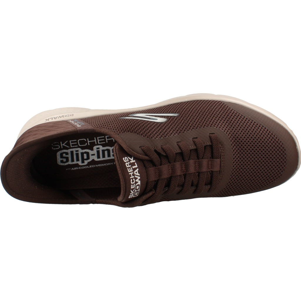 SKECHERS S GO WALK FLEX HANDS UP en color MARRON (7)