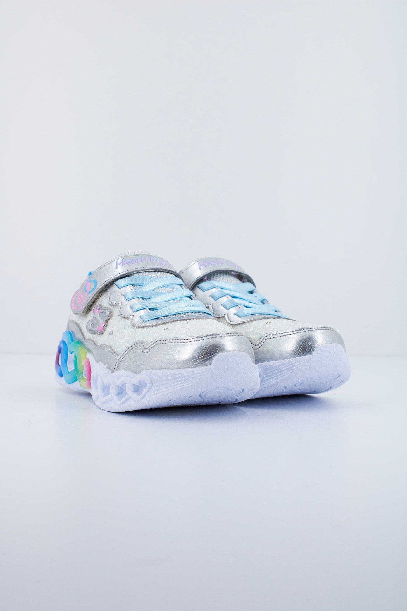 SKECHERS INFINITE HEART LIGHTS - FRE en color PLATA (2)
