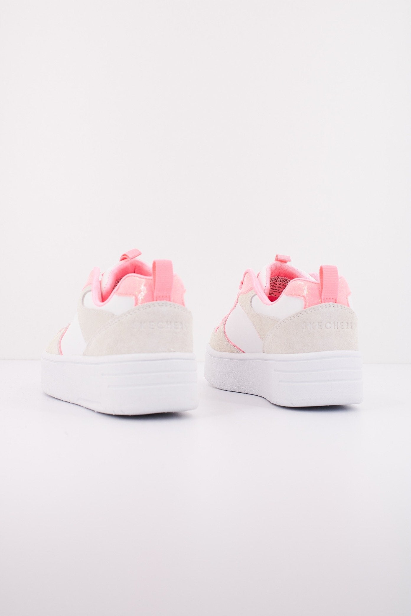 SKECHERS COURT HIGH - GLITTER SPLASH en color BLANCO (3)