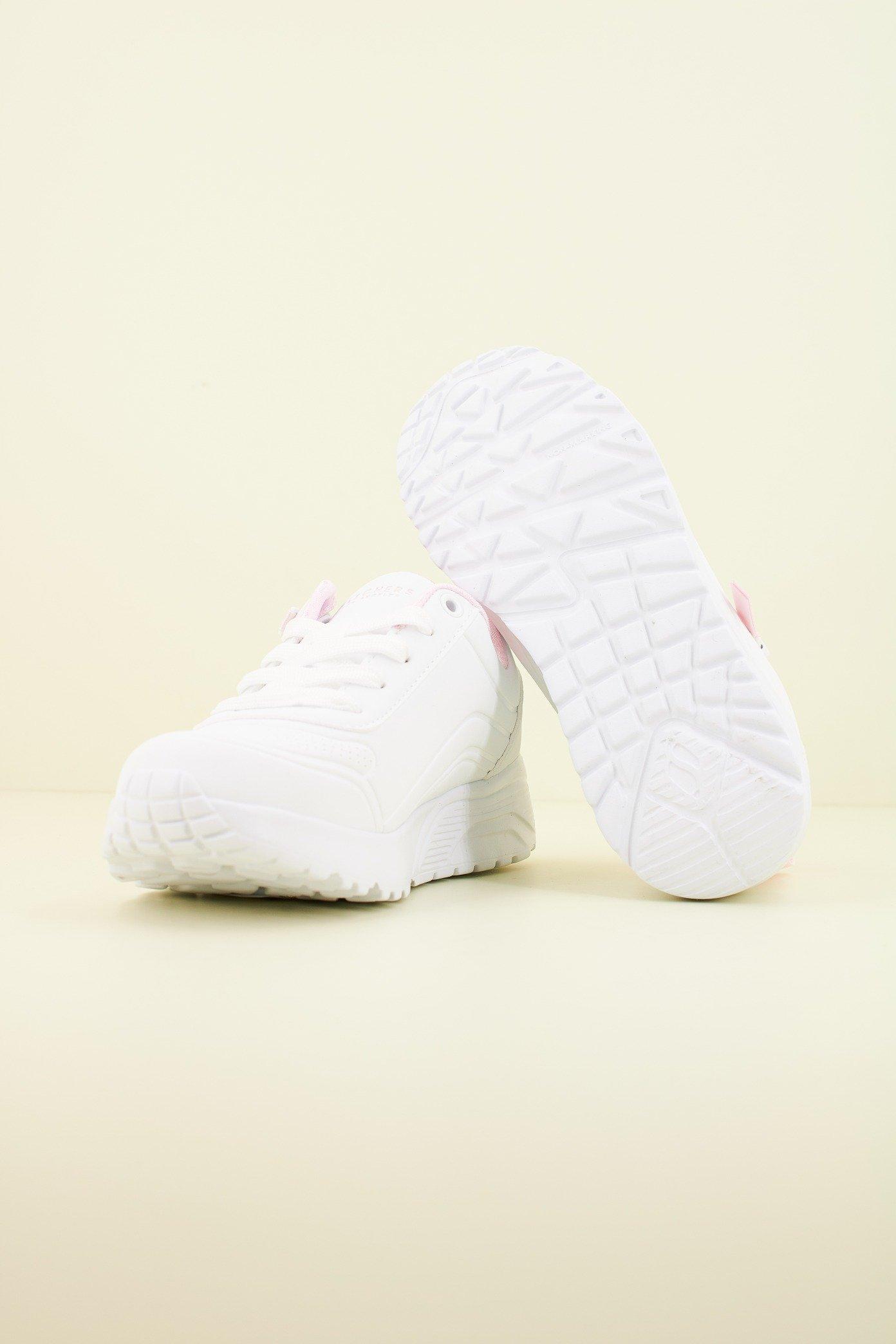 SKECHERS UNO LITE - EASY ZIP en color BLANCO (4)