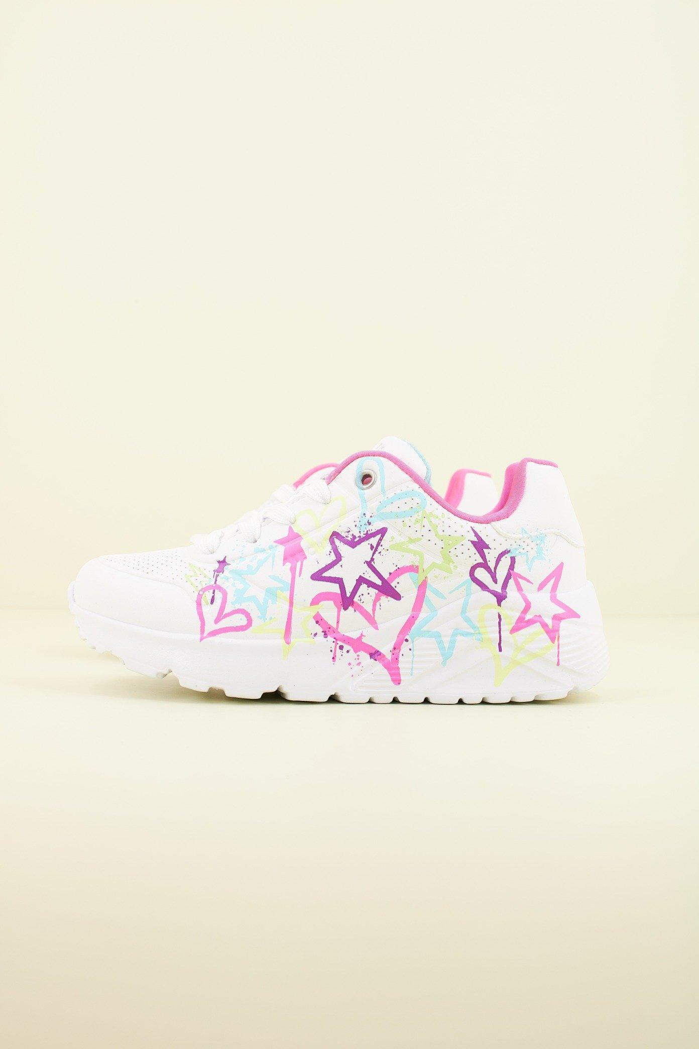 SKECHERS UNO LITE - MY DRIP en color BLANCO (1)