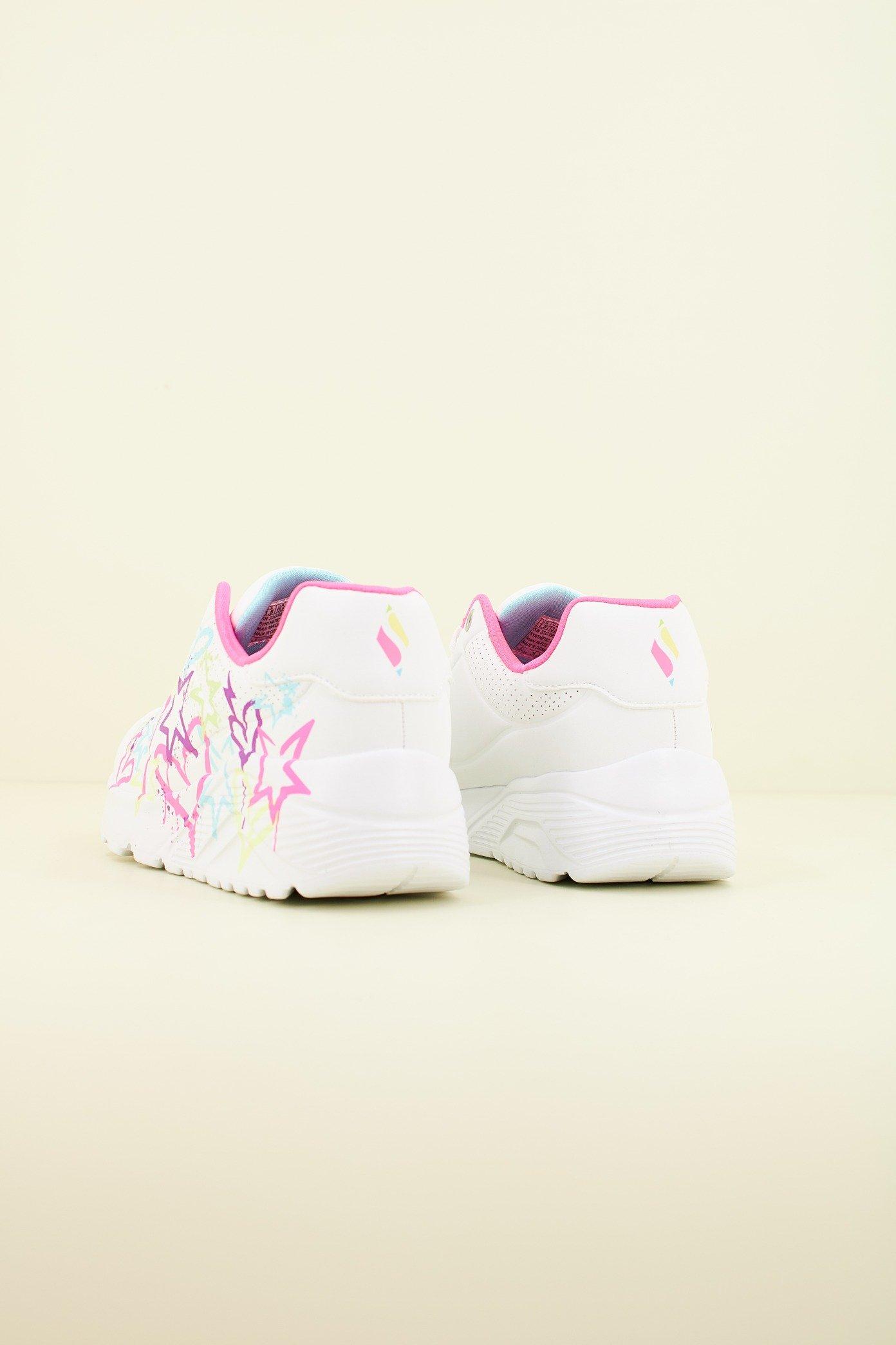 SKECHERS UNO LITE - MY DRIP en color BLANCO (3)
