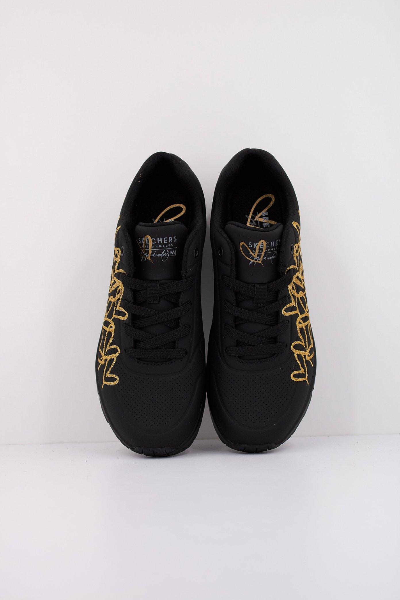 SKECHERS UNO - GOLDEN HEART en color NEGRO (3)