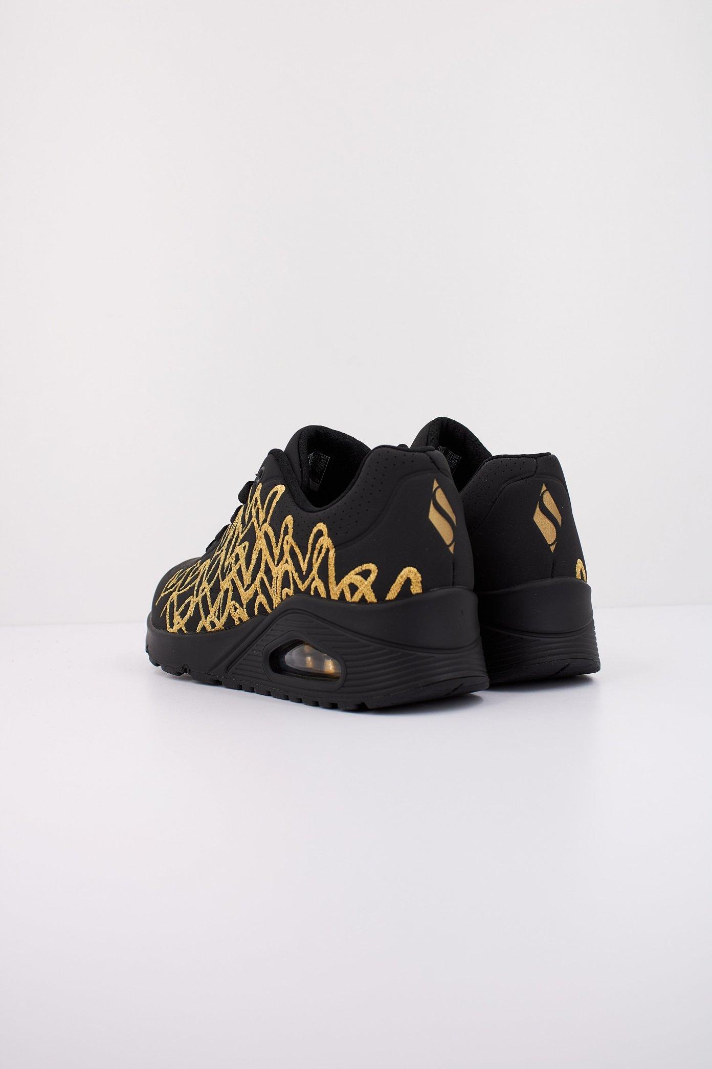 SKECHERS UNO - GOLDEN HEART en color NEGRO (4)
