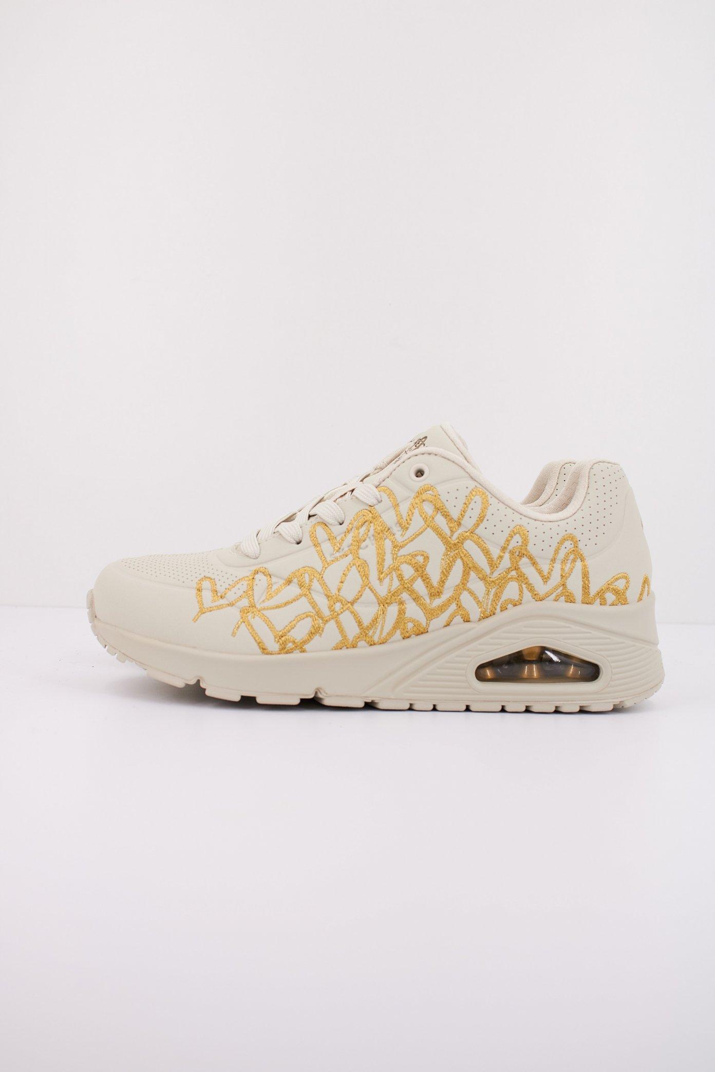 SKECHERS UNO - GOLDEN HEART en color BLANCO (1)