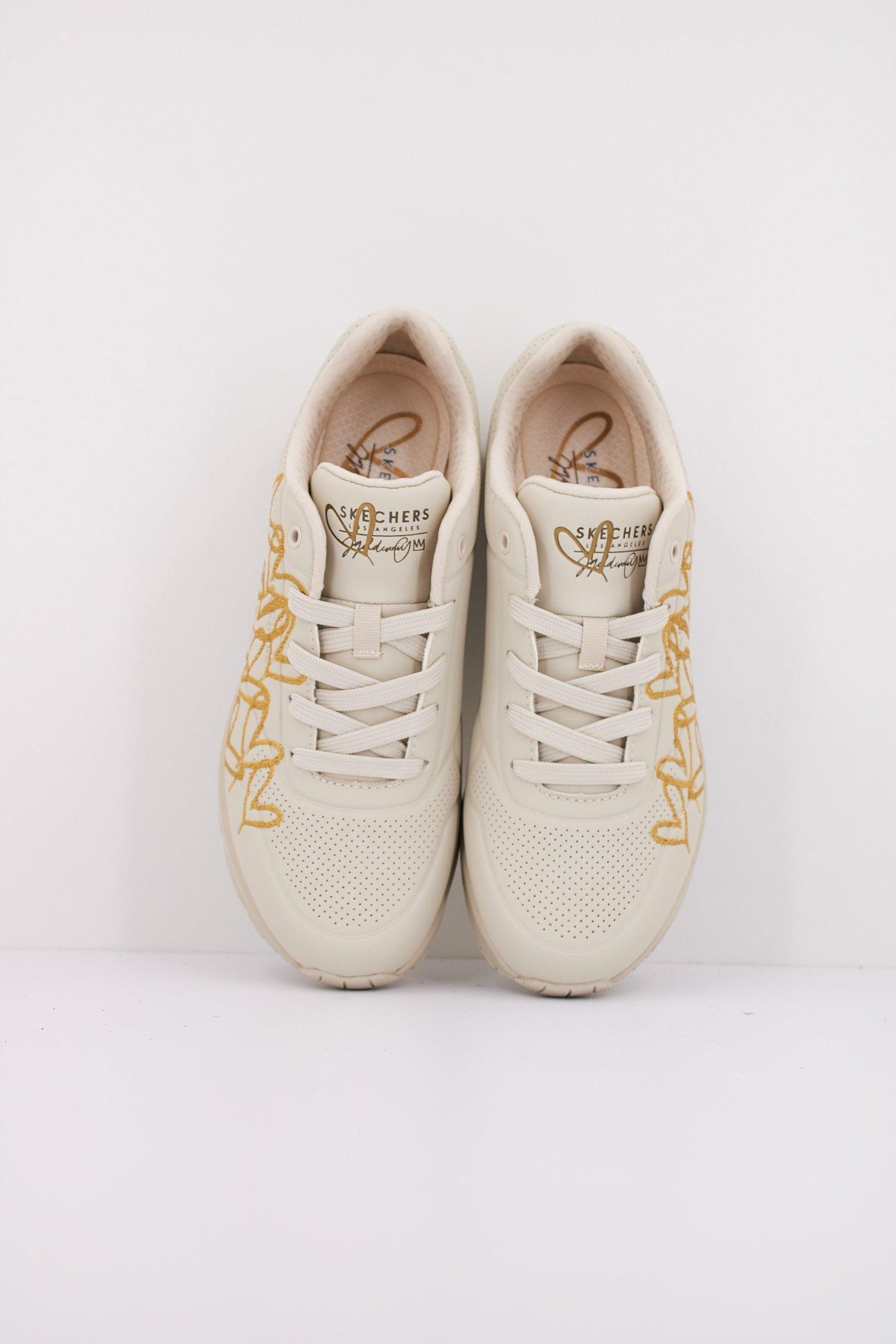 SKECHERS UNO - GOLDEN HEART en color BLANCO (3)