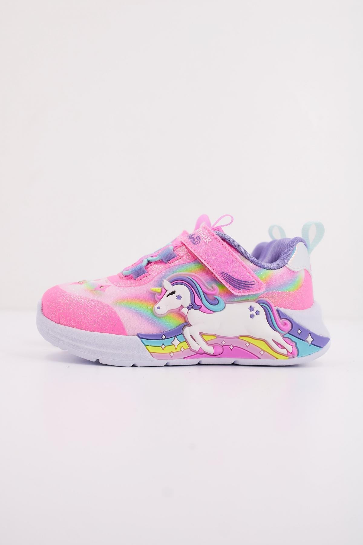 SKECHERS UNICORN CHASER en color ROSA (1)