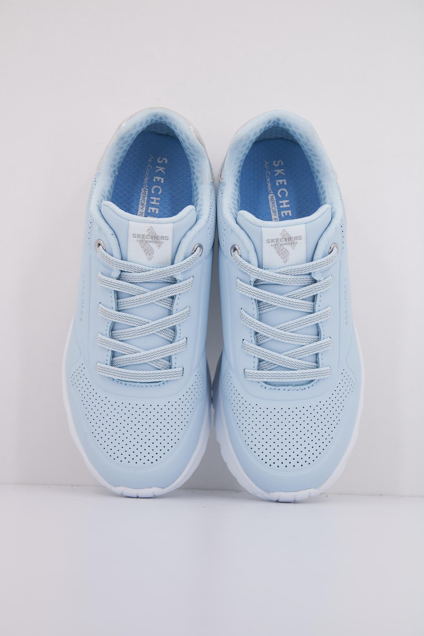 SKECHERS UNO LITE-METALLIC MO en color AZUL (3)