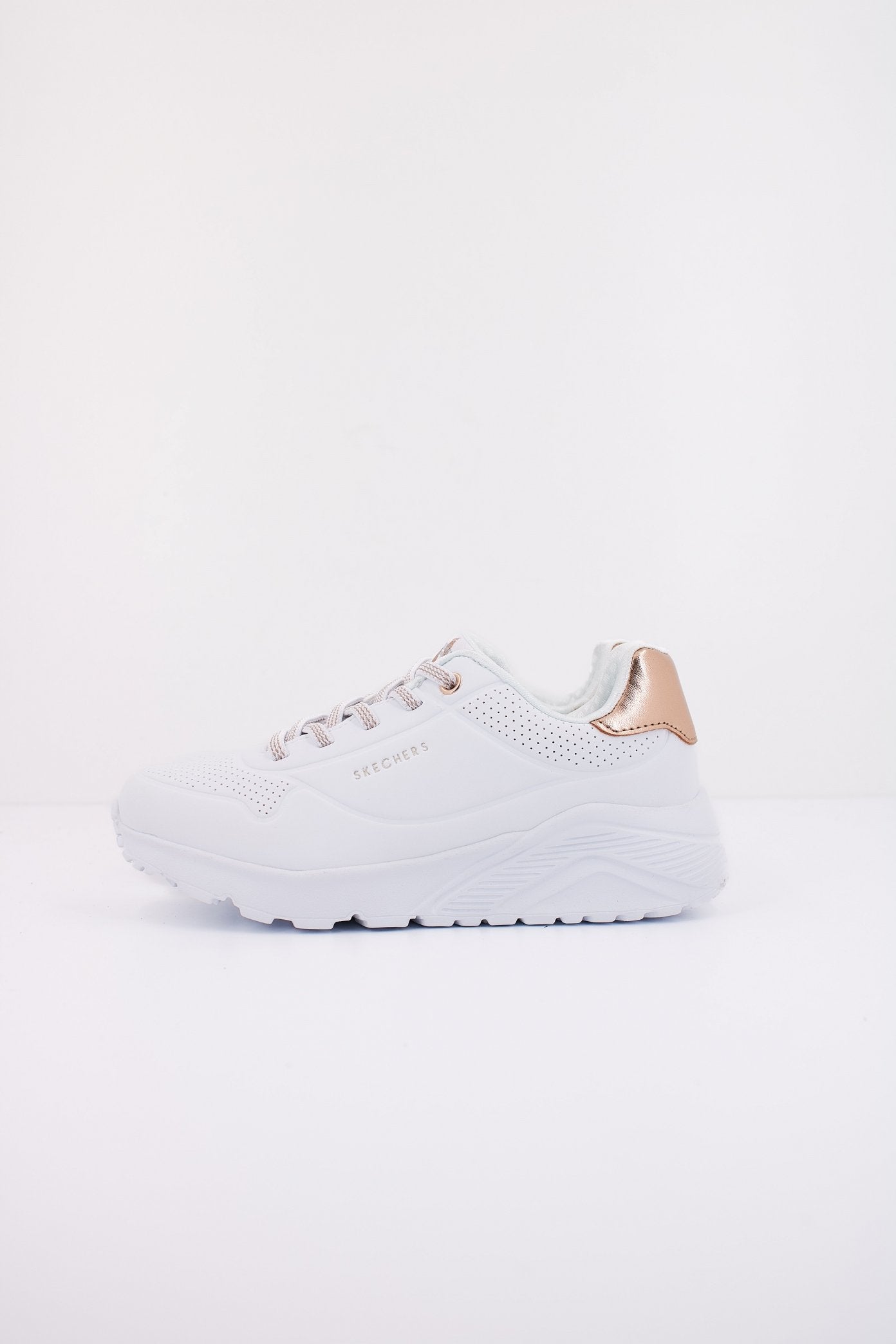 SKECHERS UNO LITE-METALLIC MO en color BLANCO (1)