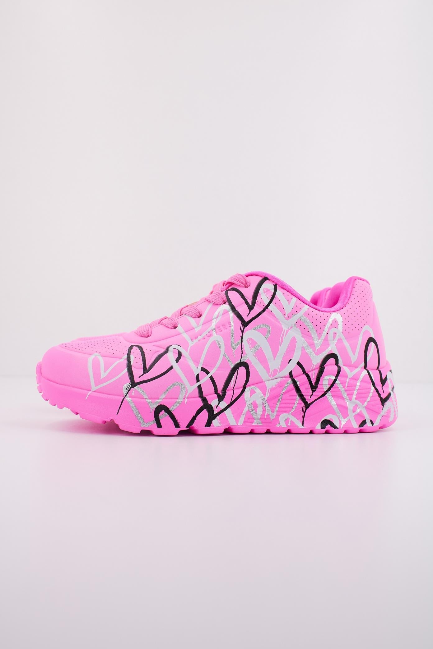 SKECHERS UNO LITE - METALLIC en color ROSA (1)