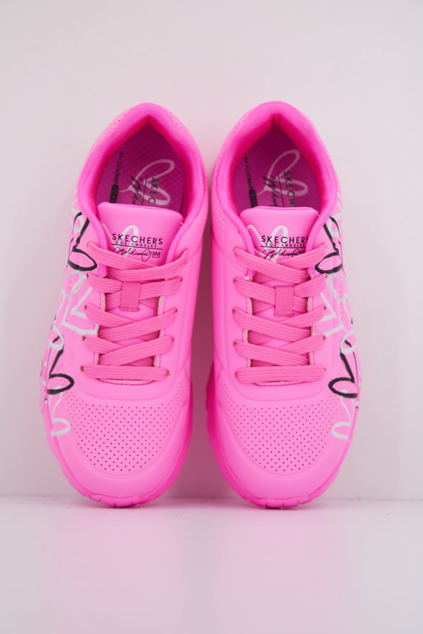 SKECHERS UNO LITE - METALLIC en color ROSA (3)