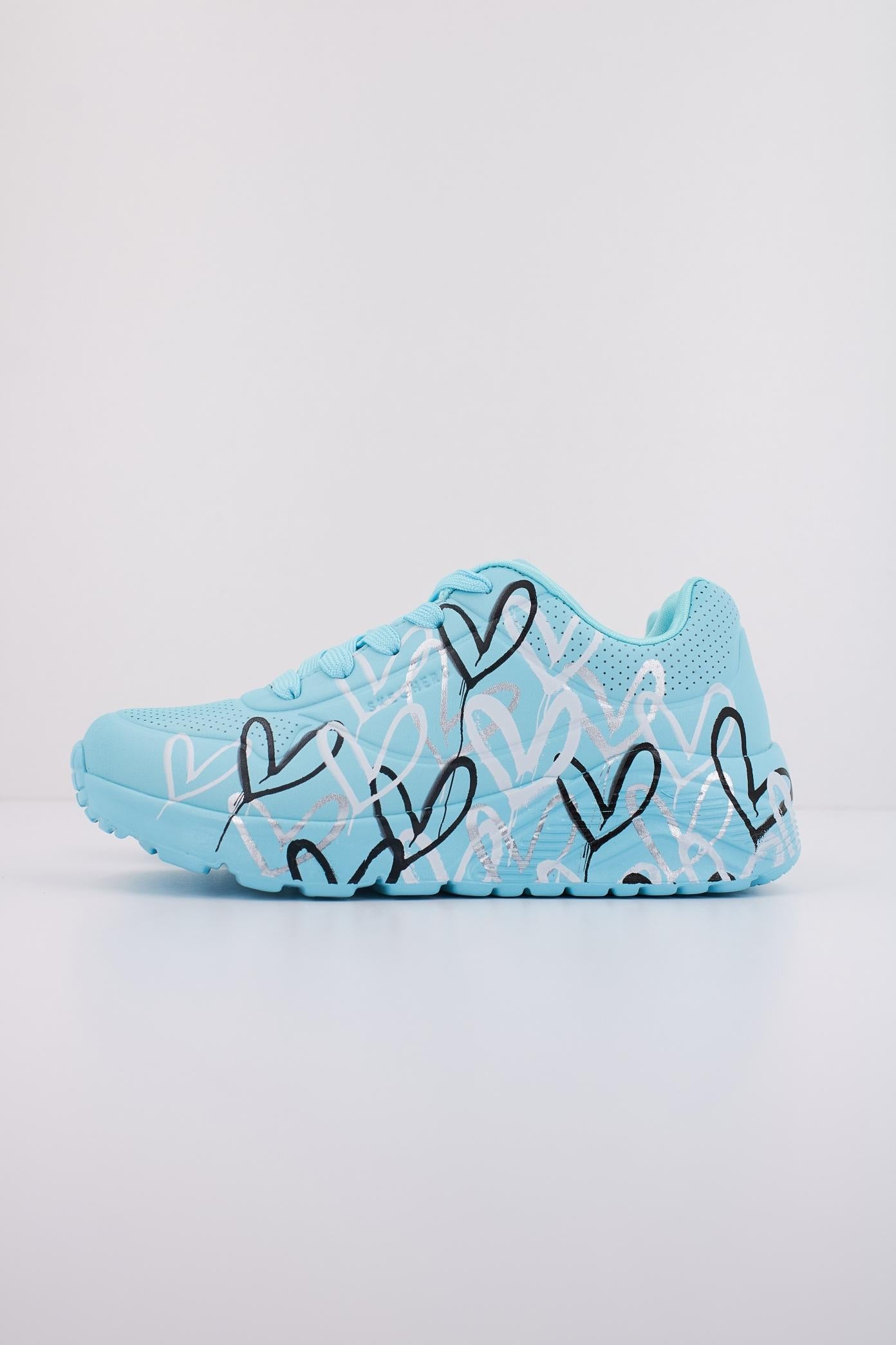 SKECHERS UNO LITE - METALLIC en color AZUL (1)