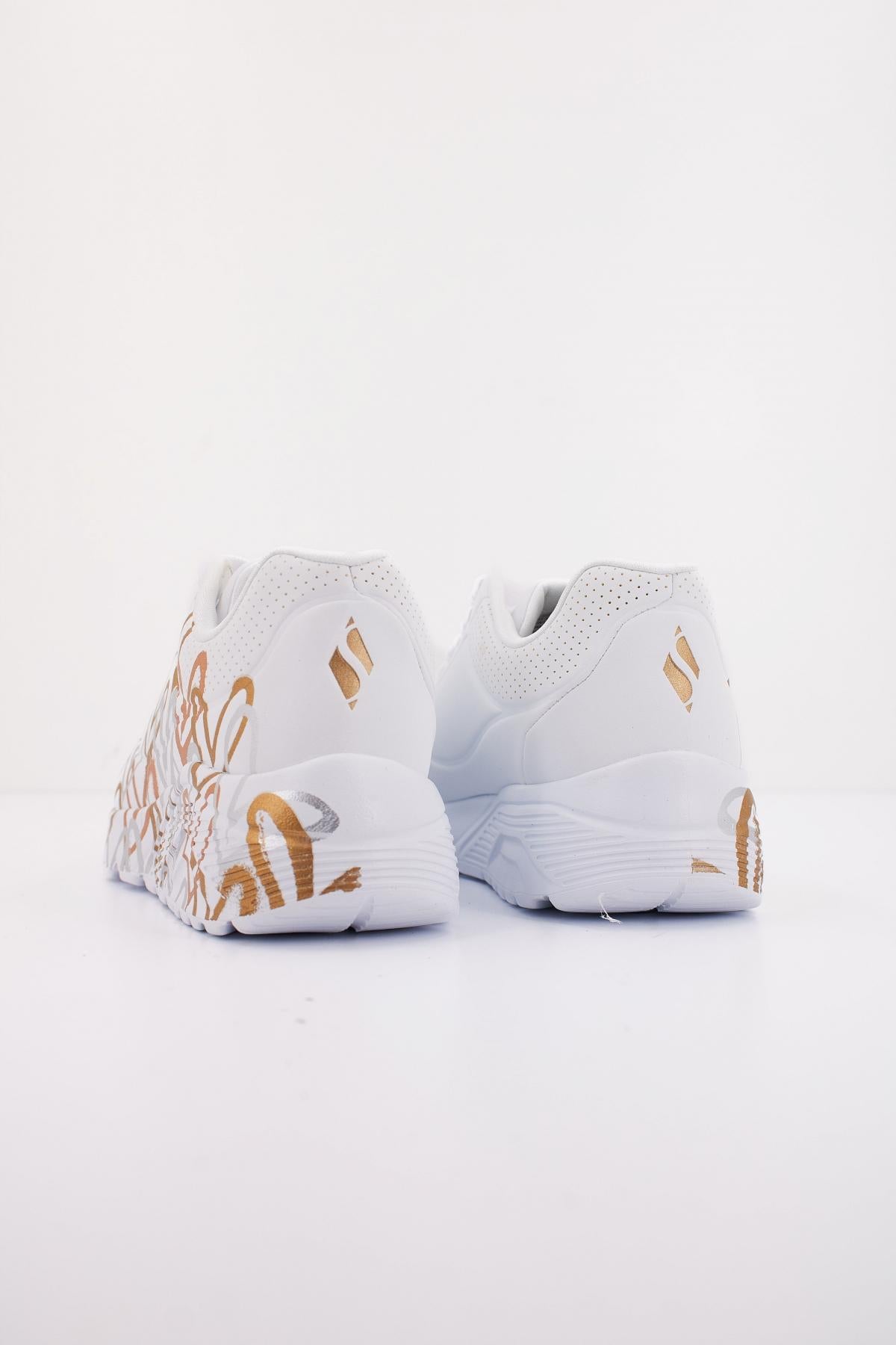 SKECHERS UNO LITE - METALLIC en color BLANCO (4)