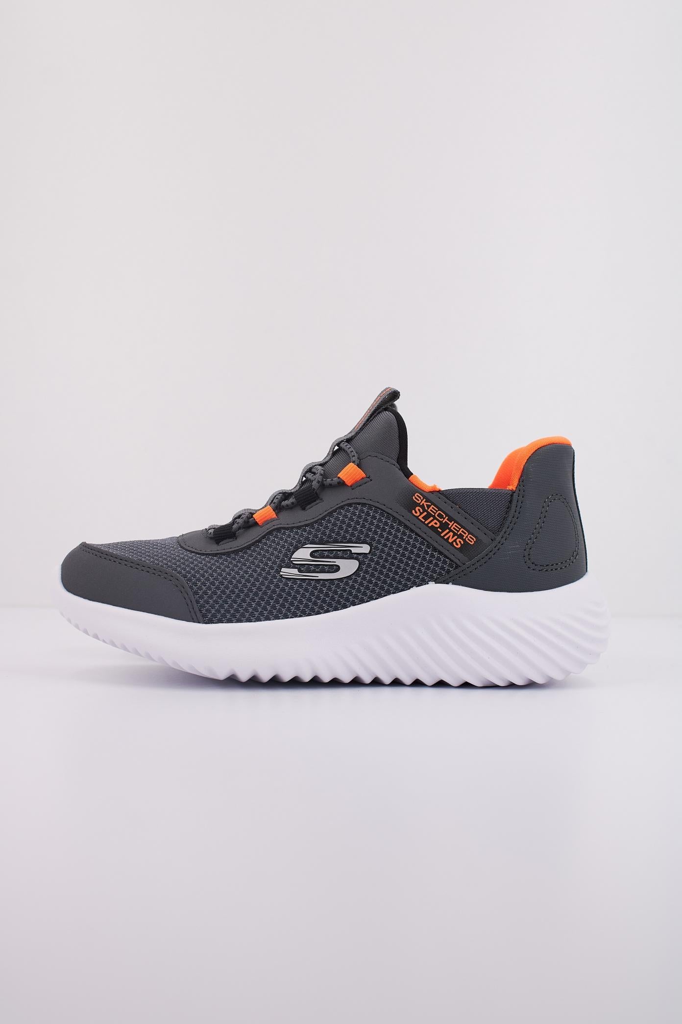 SKECHERS BOUNDER - BRISK-BURS SLIP-INS en color GRIS (1)