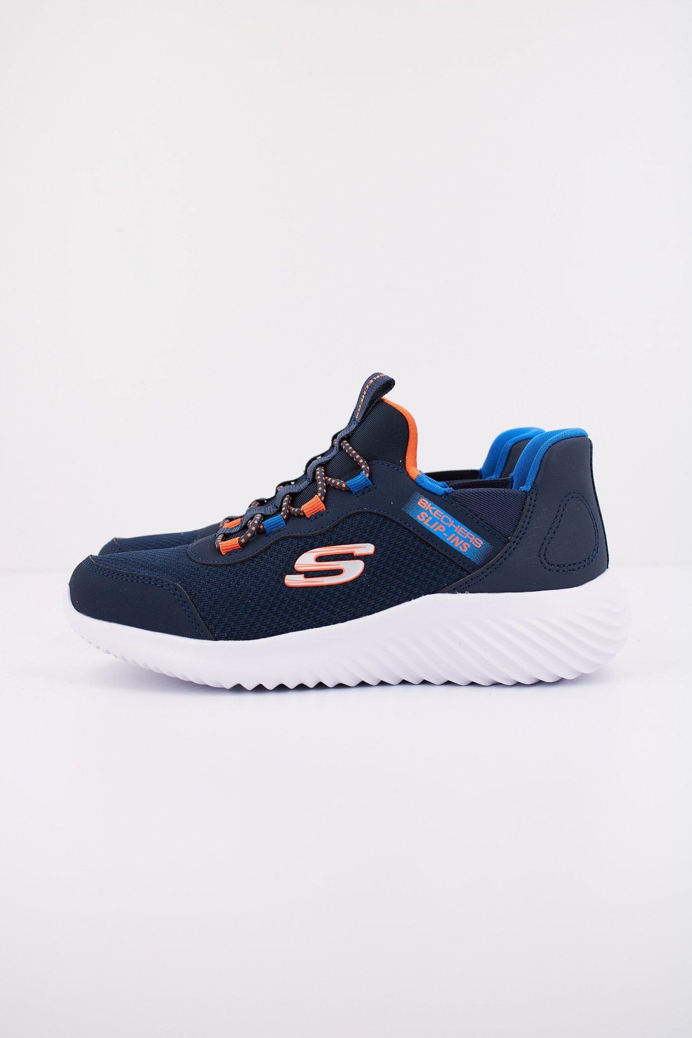 SKECHERS BOUNDER - BRISK-BURS SLIP-INS en color AZUL (1)