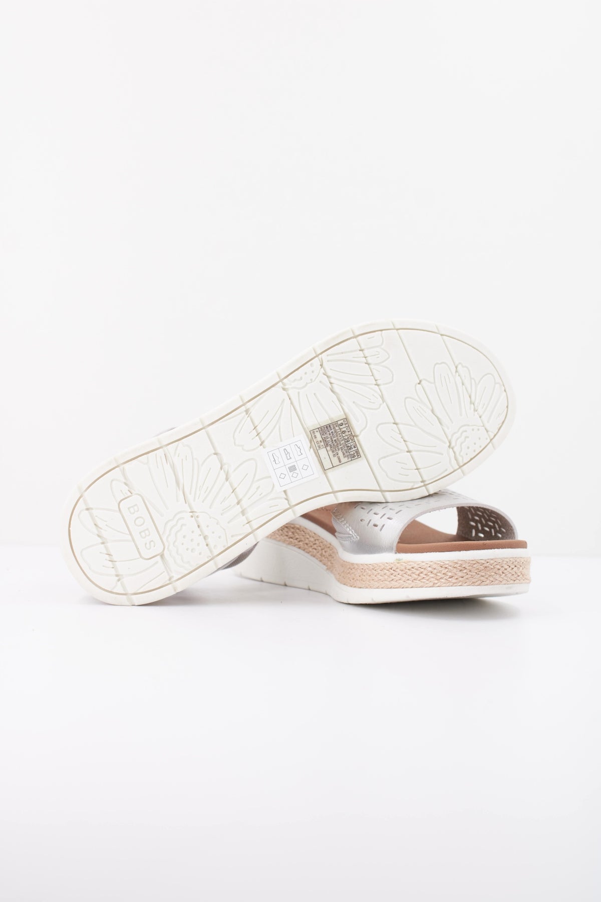 SKECHERS BOBS SUN RAY STEP ASIDE en color PLATA (5)
