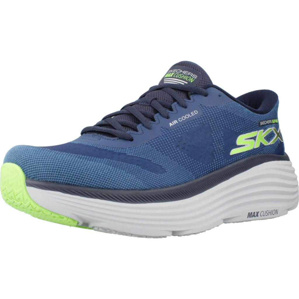 SKECHERS MAX CUSHIONING END en color AZUL (1)