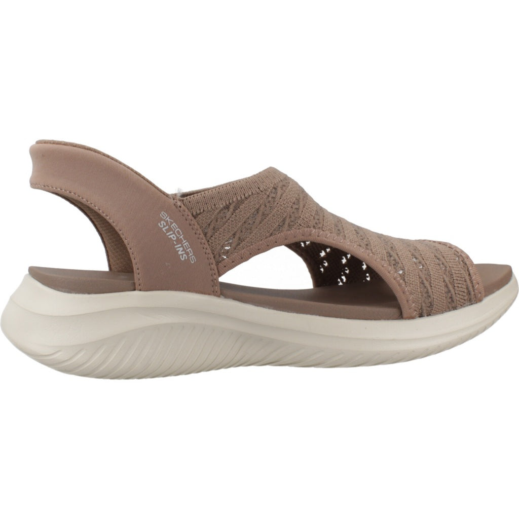 SKECHERS SLIP-INS ULTRA FLEX . SUN WARMTH en color MARRON (4)