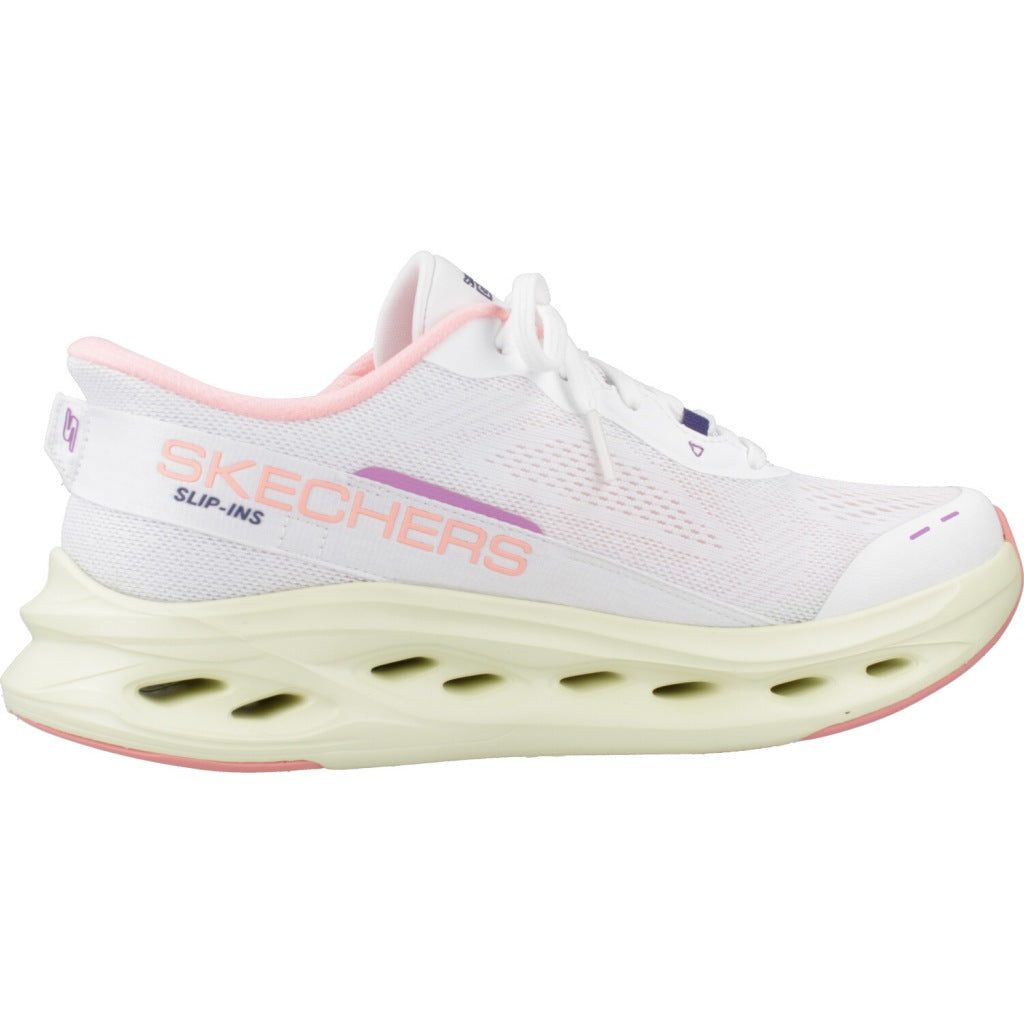 SKECHERS MAX CUSHIONING GLIDE STEP en color BLANCO (4)