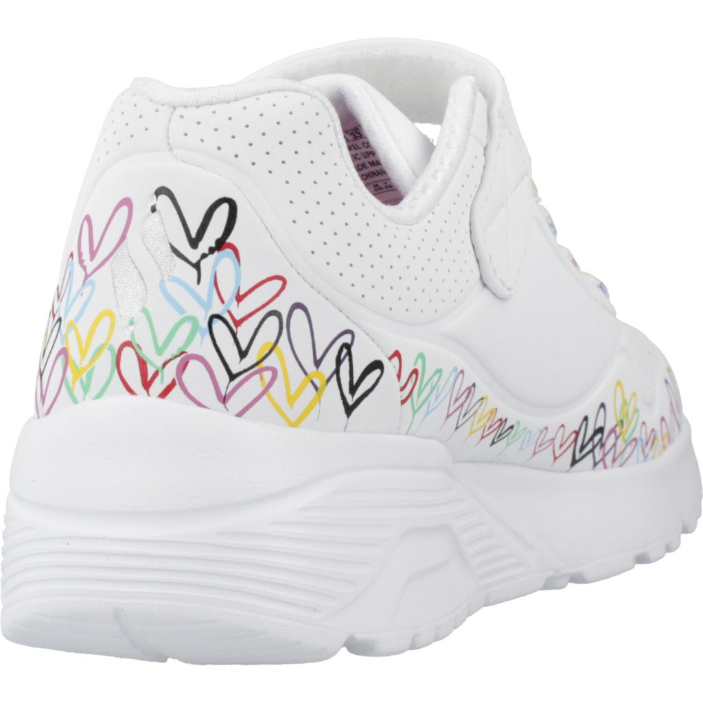 SKECHERS UNO LITE HEART CRAZE en color BLANCO (3)