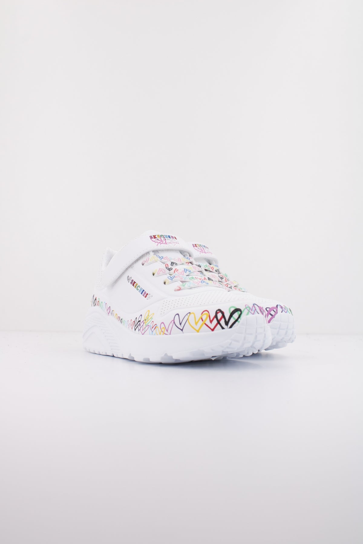 SKECHERS UNO LITE HEART CRAZE en color BLANCO (2)