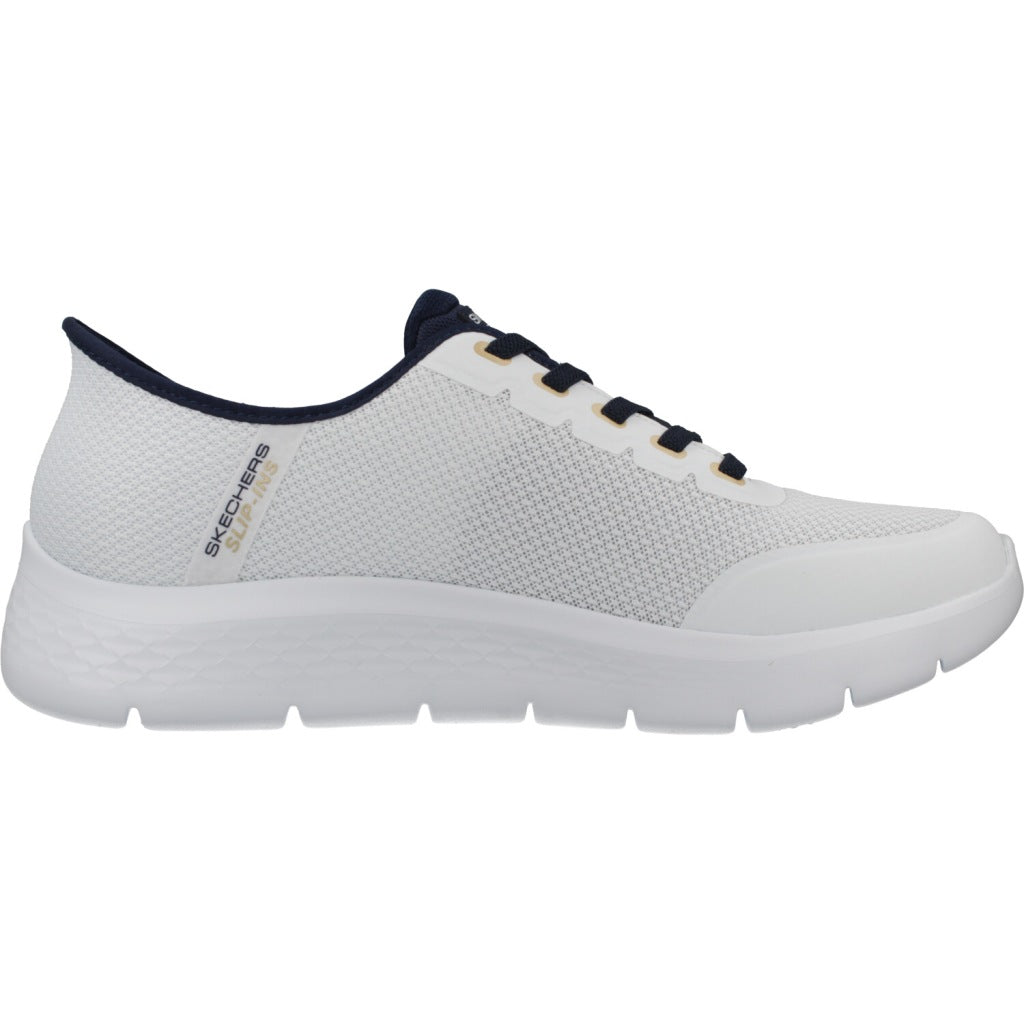 SKECHERS SLIP-INS GO WALK FLEX NETRO en color BLANCO (4)