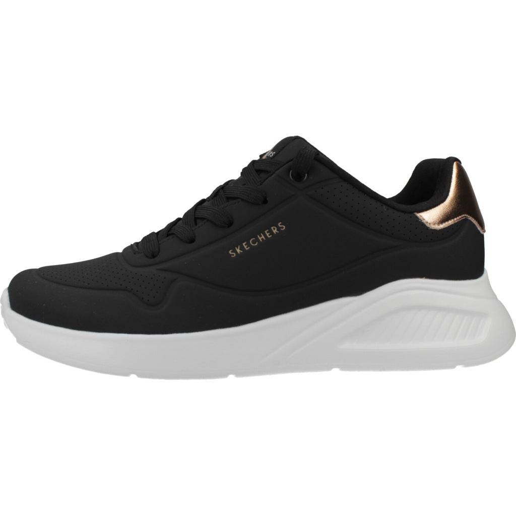 SKECHERS UNO LITE SHIMMER ALONG en color NEGRO (2)