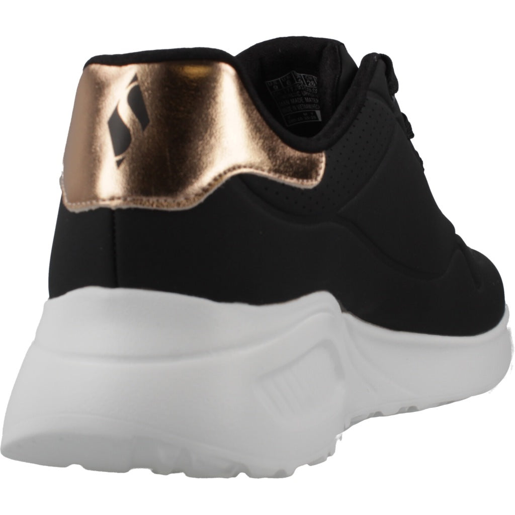 SKECHERS UNO LITE SHIMMER ALONG en color NEGRO (3)