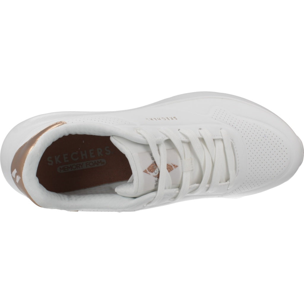 SKECHERS UNO LITE SHIMMER ALONG en color BLANCO (7)
