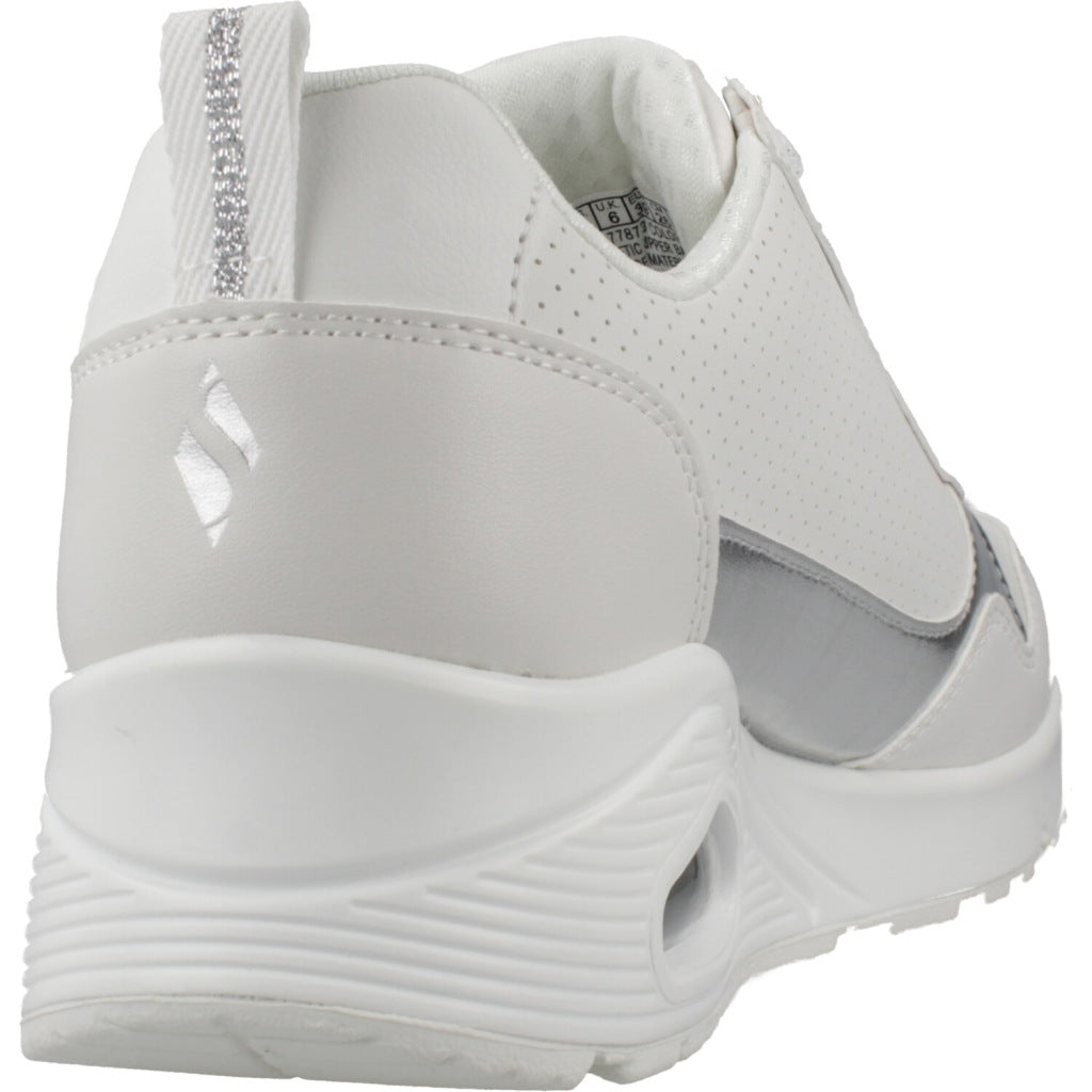 SKECHERS UNO METALLIC SLIDERS en color BLANCO (3)