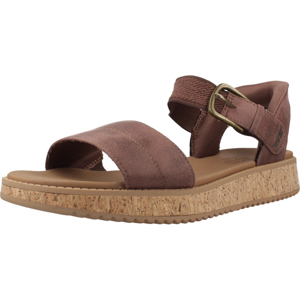 SKECHERS BOBS SUN VIBE BE CORKY en color MARRON (1)