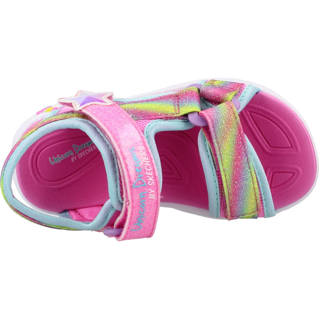 SKECHERS UNICORN DREAMS SANDAL- DREAMY en color ROSA (7)