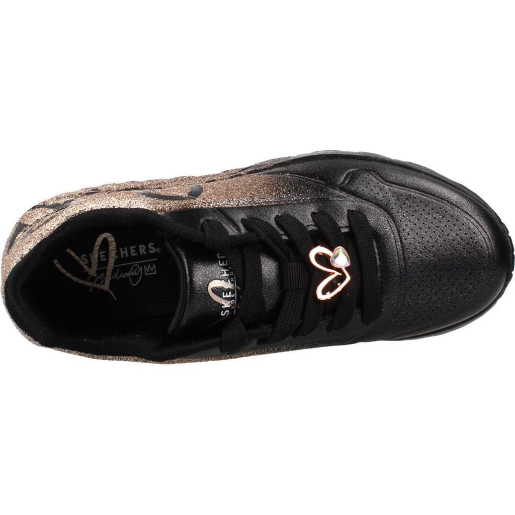 SKECHERS UNO LITE - HEARTDUST FOREVER en color NEGRO (7)