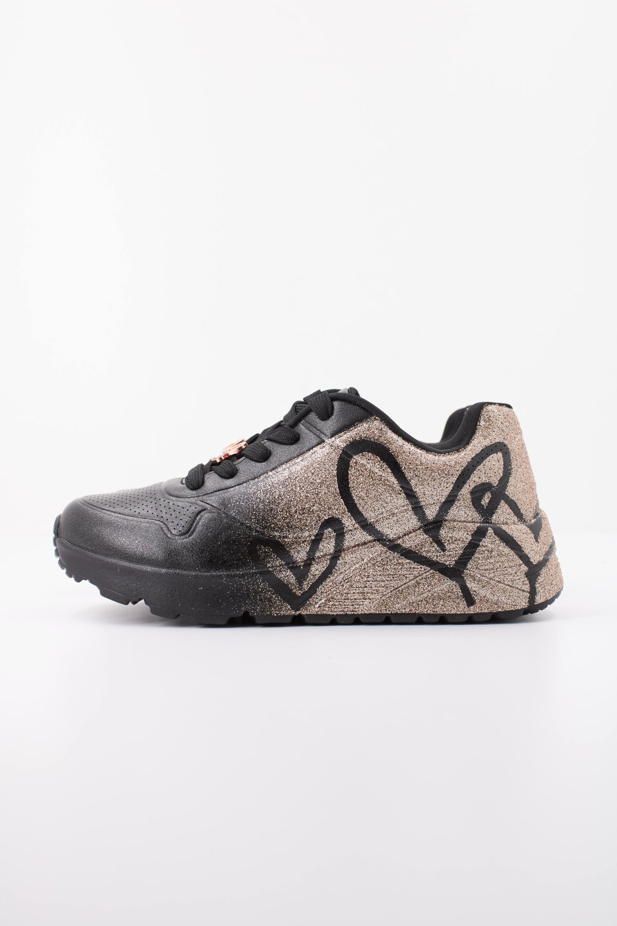 SKECHERS UNO LITE - HEARTDUST FOREVER en color NEGRO (1)
