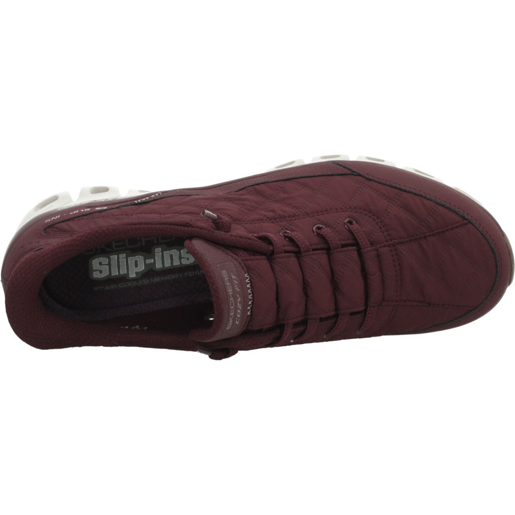 SKECHERS S GLIDE STEP AT EASE en color BURDEOS (7)