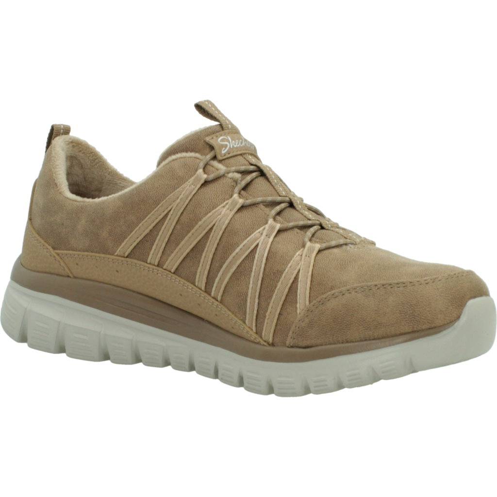 SKECHERS S GRACEFUL COZY HUG en color MARRON CLARO (5)