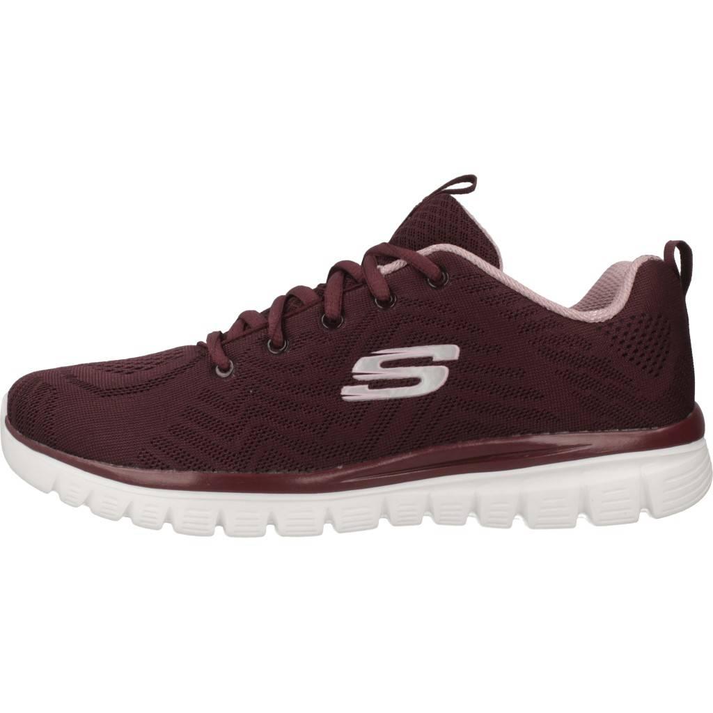SKECHERS GRACEFUL GET CONNECTED en color BURDEOS (2)