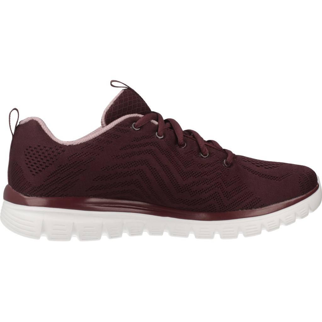 SKECHERS GRACEFUL GET CONNECTED en color BURDEOS (4)