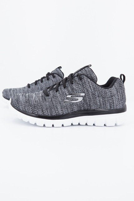 SKECHERS GRACEFUL TWISTED FORTUNE en color NEGRO (1)