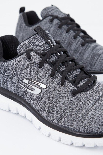SKECHERS GRACEFUL TWISTED FORTUNE en color NEGRO (2)