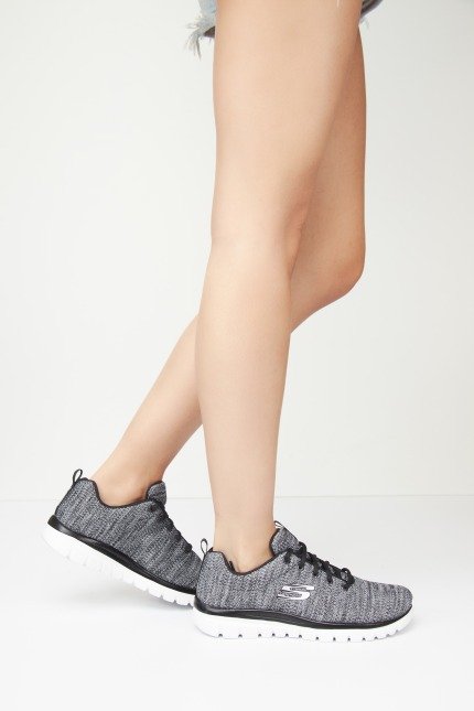 SKECHERS GRACEFUL TWISTED FORTUNE en color NEGRO (5)