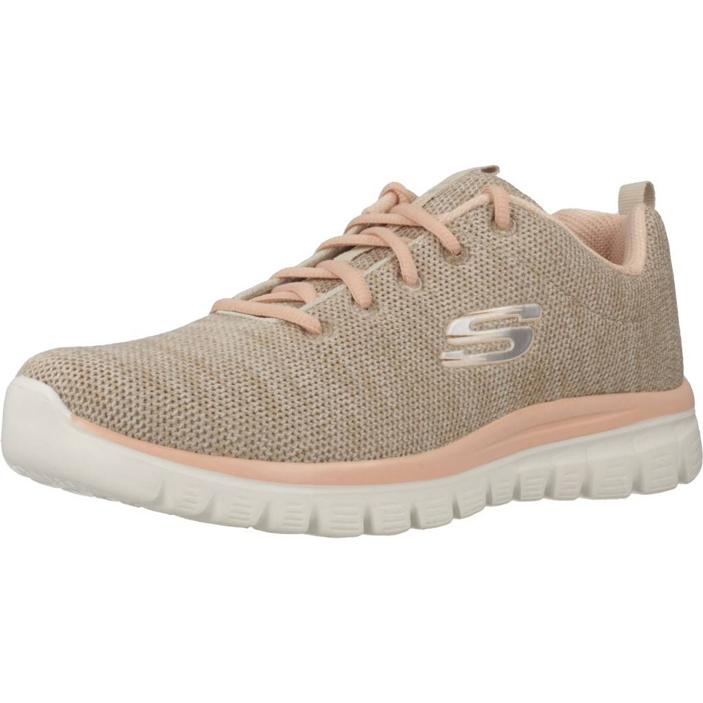 SKECHERS GRACEFUL TWISTED FORTUNE en color MARRON CLARO (1)