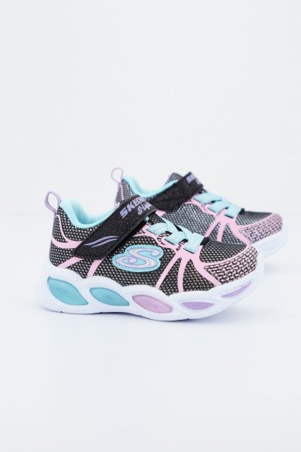 SKECHERS SHIMMER BEAMS SPORTY GLOW en color NEGRO (2)